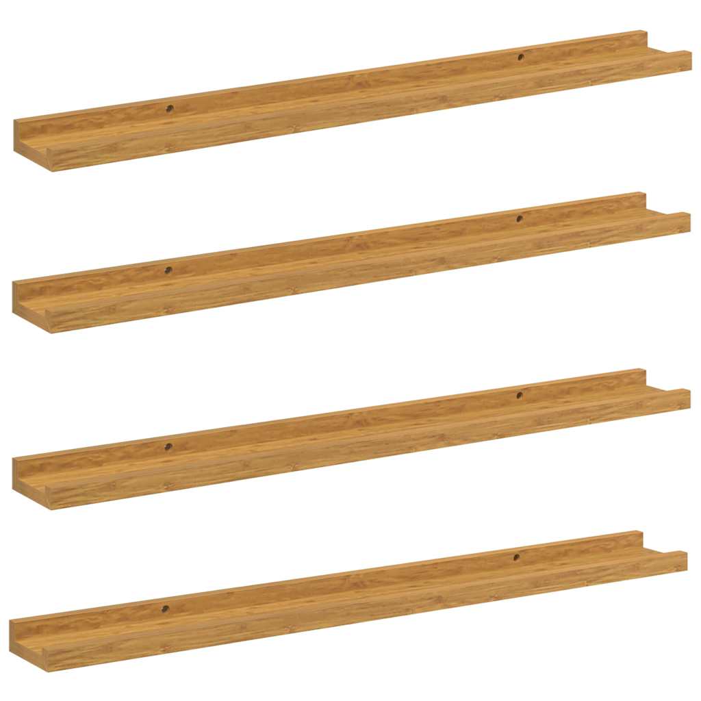 Vägg hylla 4 st Beige 80 x 9 x 3 cm Konstruerat trä