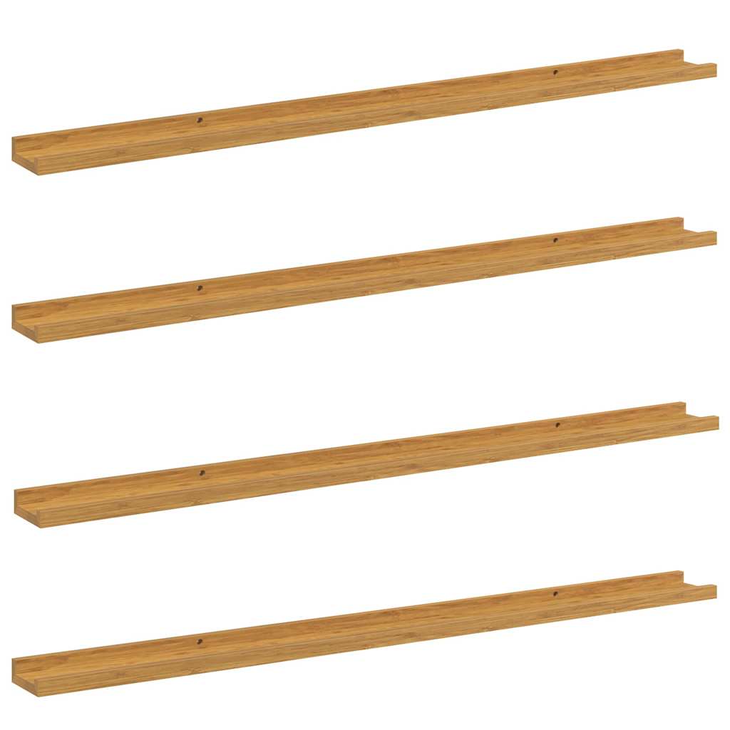 Vägg hylla 4 st Beige 115 x 9 x 3 cm Konstruerat trä