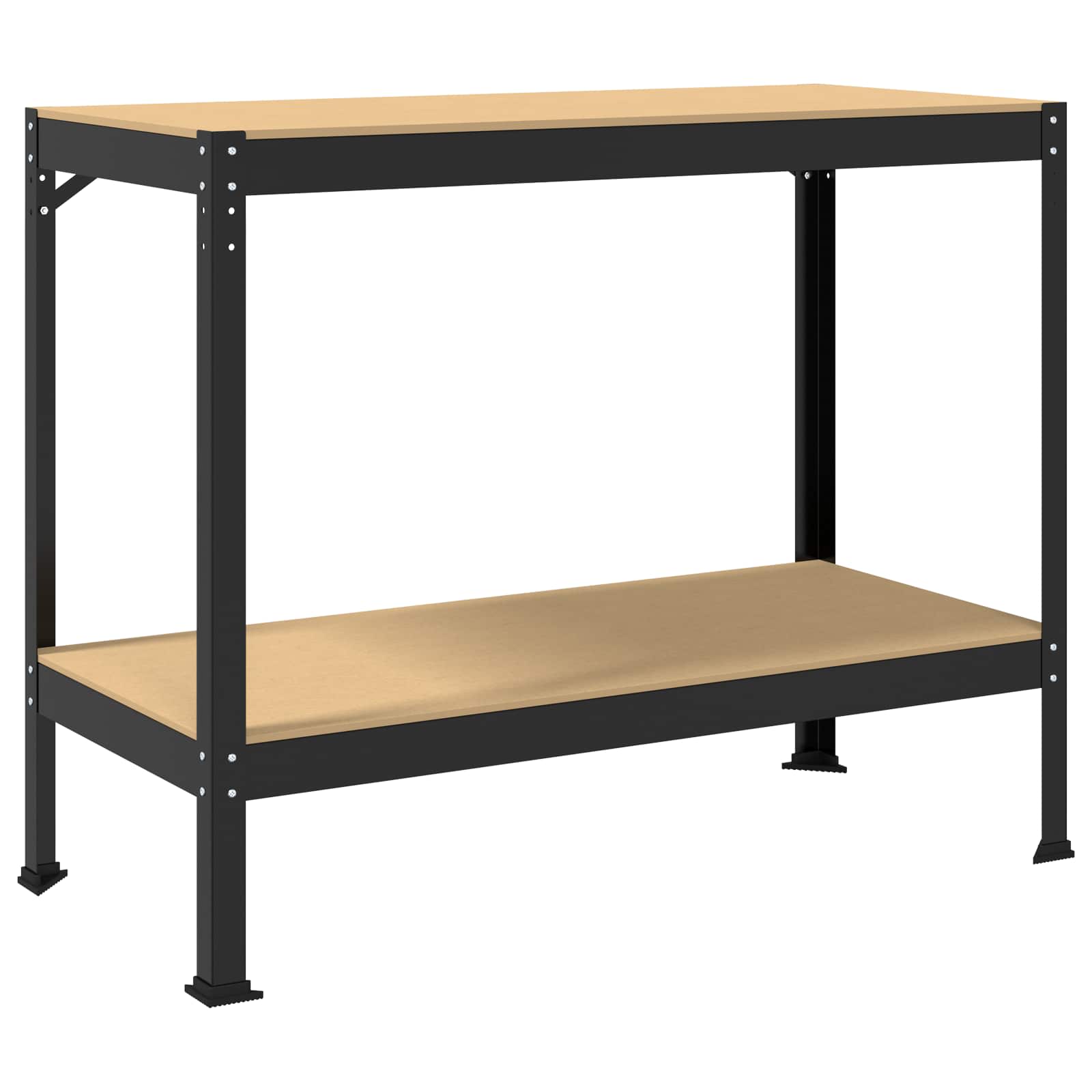Arbetsbänk Svart 115 x 55 x 91 cm Konstruktions trä och metall