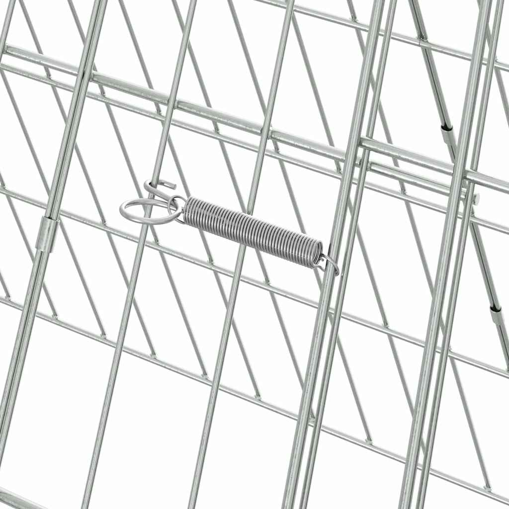 Kaninbur Silver 650 x 55 x 55 cm Galvaniserat Stål