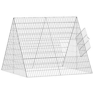 Kaninbur Silver 215 x 100 x 85 cm Galvaniserat Stål