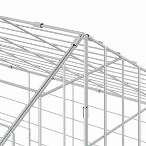 Kaninbur Silver 400 x 78 x 78 cm Galvaniserat Stål