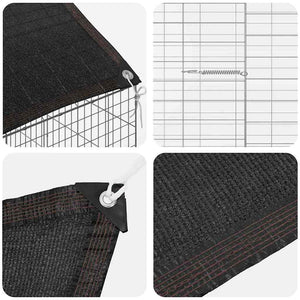 Kaninbur Silver 400 x 78 x 78 cm Galvaniserat Stål