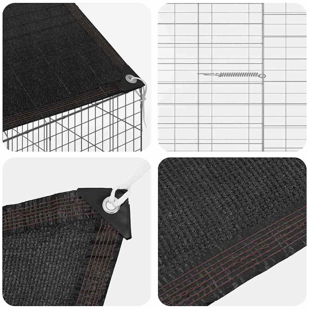 Kaninbur Silver 400 x 78 x 78 cm Galvaniserat Stål