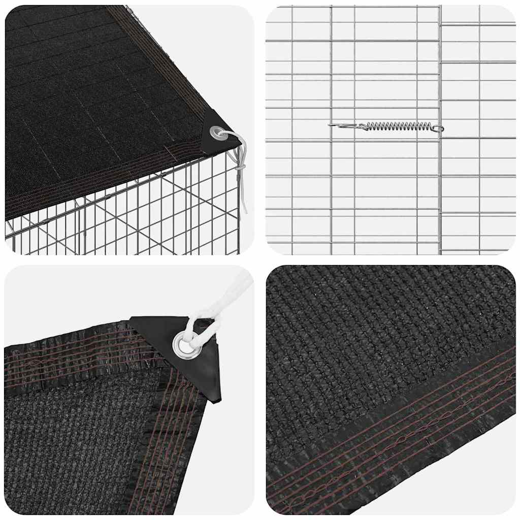 Kaninbur Silver 400 x 78 x 78 cm Galvaniserat Stål