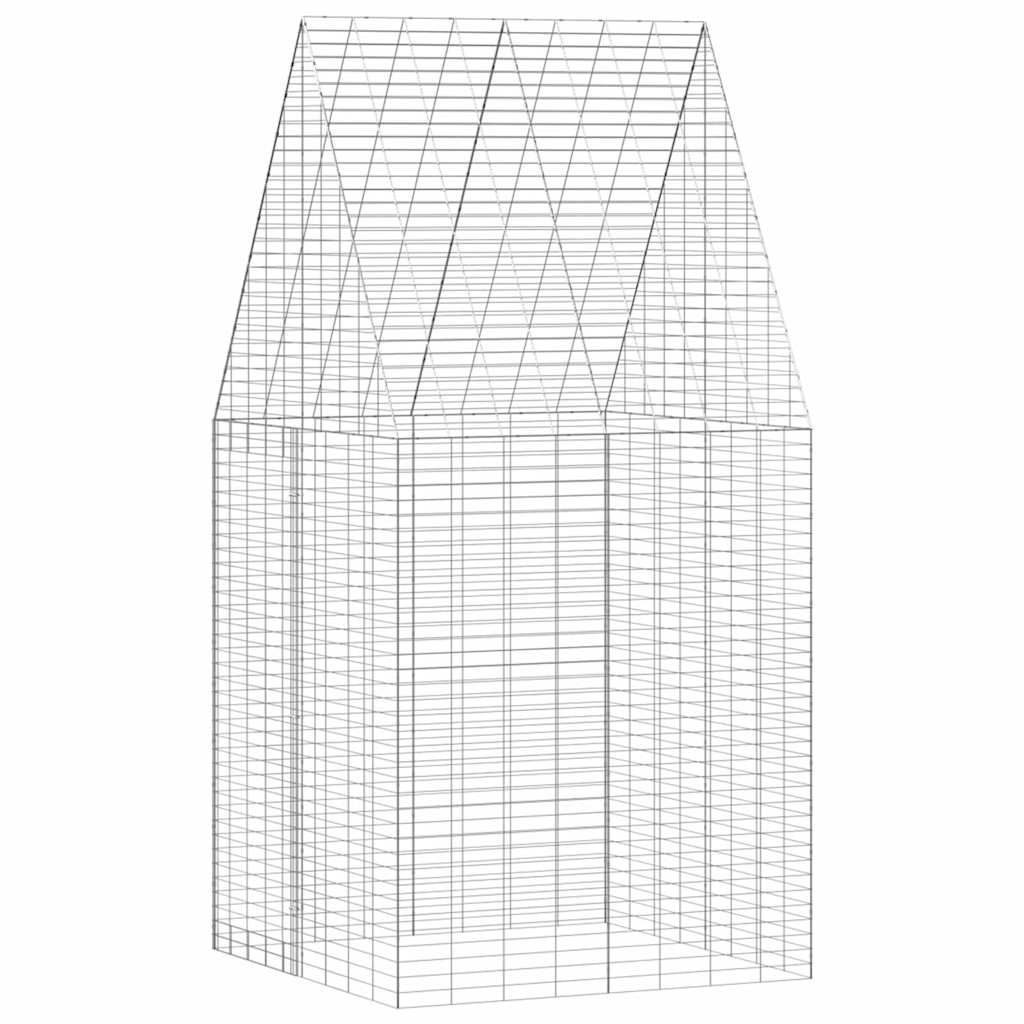 Kaninbur Silver 100 x 100 x 210 cm Galvaniserat stål