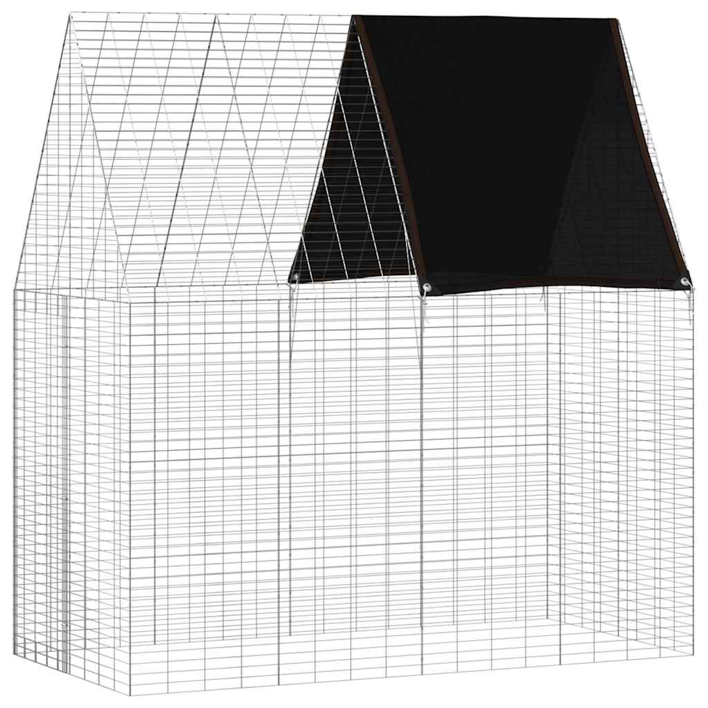 Kaninbur Silver 200 x 100 x 210 cm Galvaniserat stål