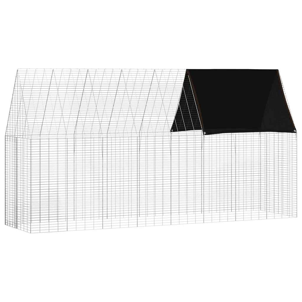 Kaninbur Silver 400 x 100 x 210 cm Galvaniserat stål