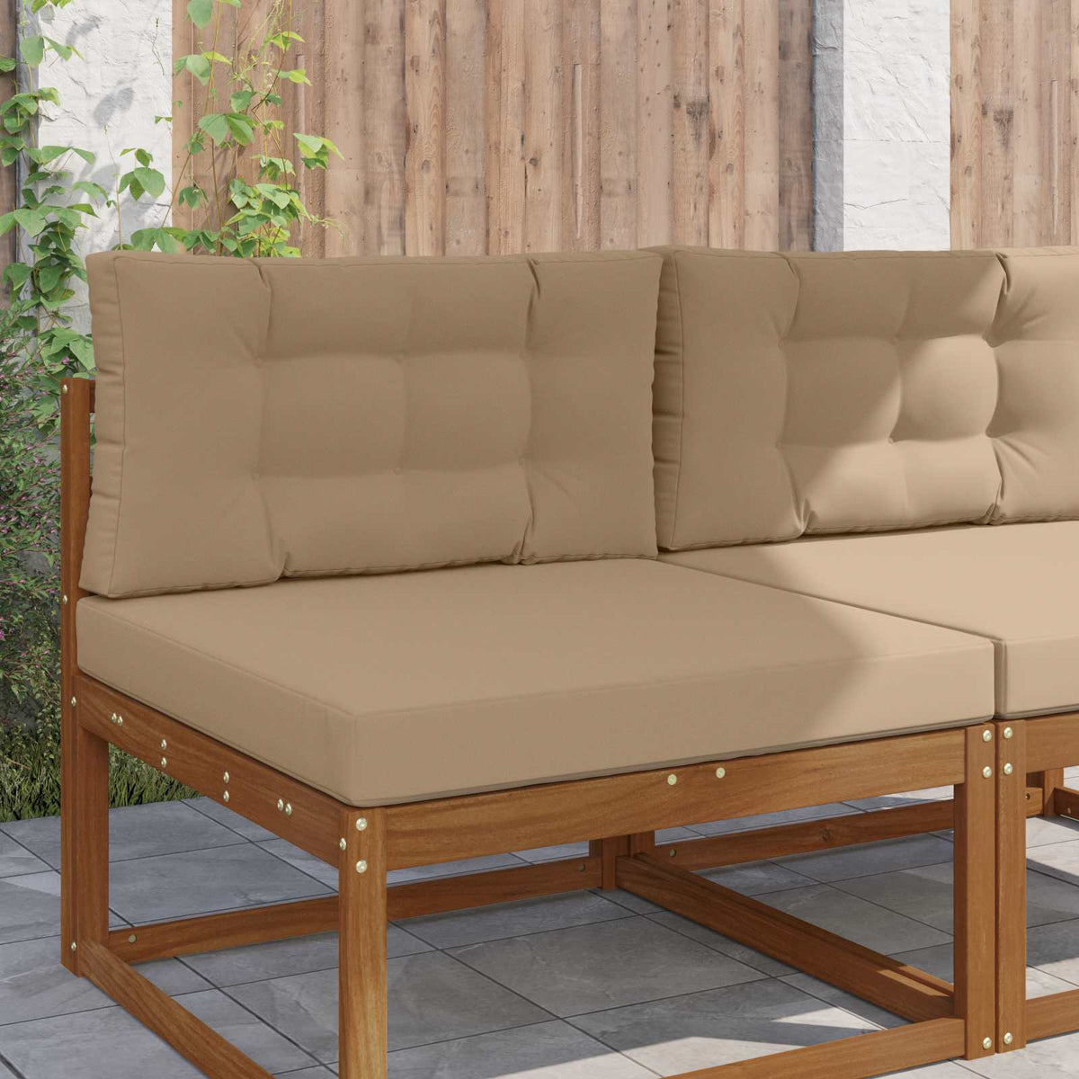 Utomhus Soffa Kudde Polyester Taupe 80 x 80 cm