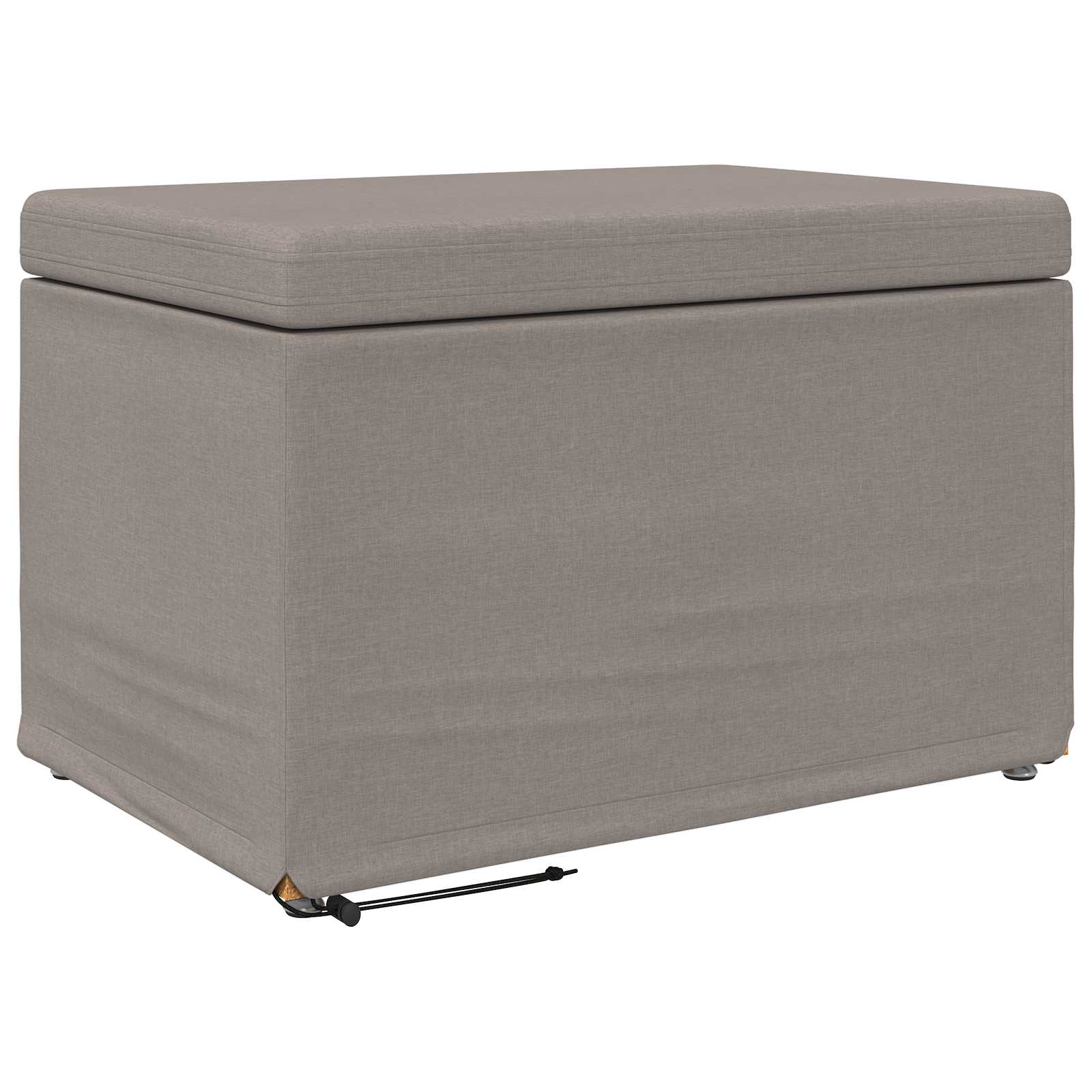 Pall Taupe 61 x 41 x 40 cm Tyg och Konstruerat Trä