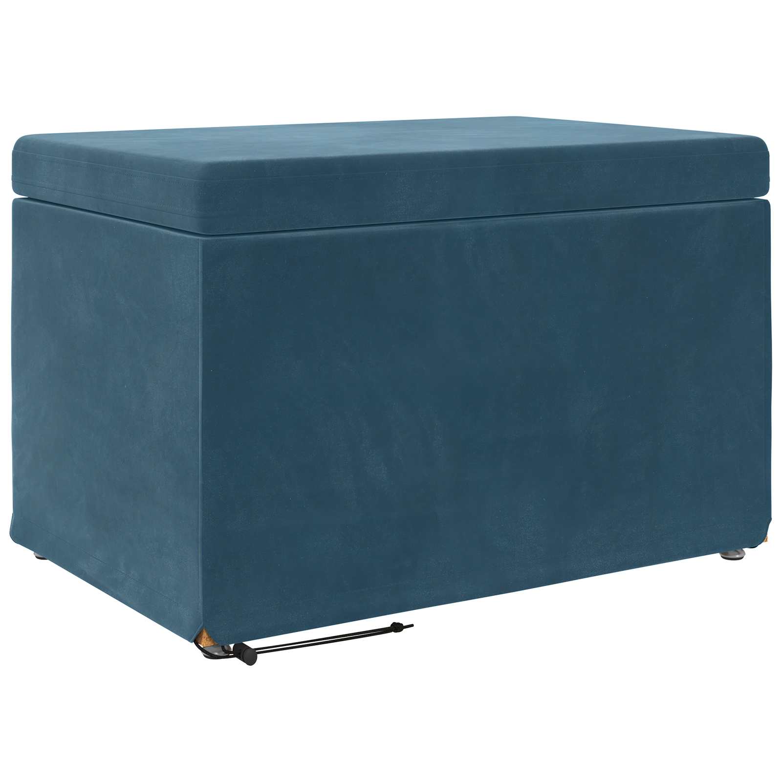 Pall Blå 61 x 41 x 40 cm Sammet och konstruerat trä