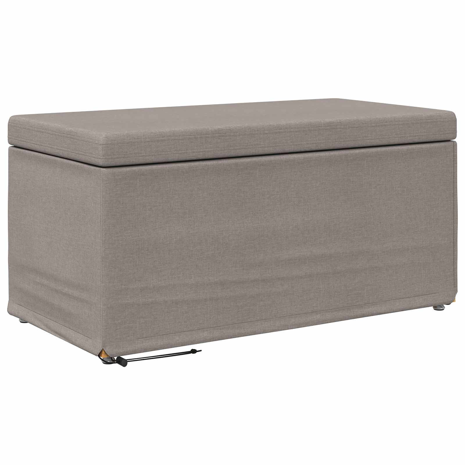 Pall Taupe 81 x 41 x 40 cm Tyg och Konstruerat Trä