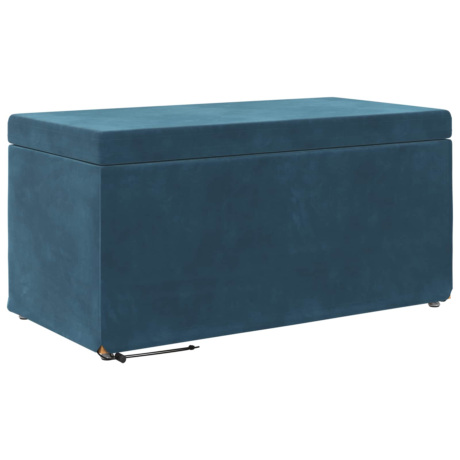 Pall Blå 81 x 41 x 40 cm Sammet och konstruerat trä