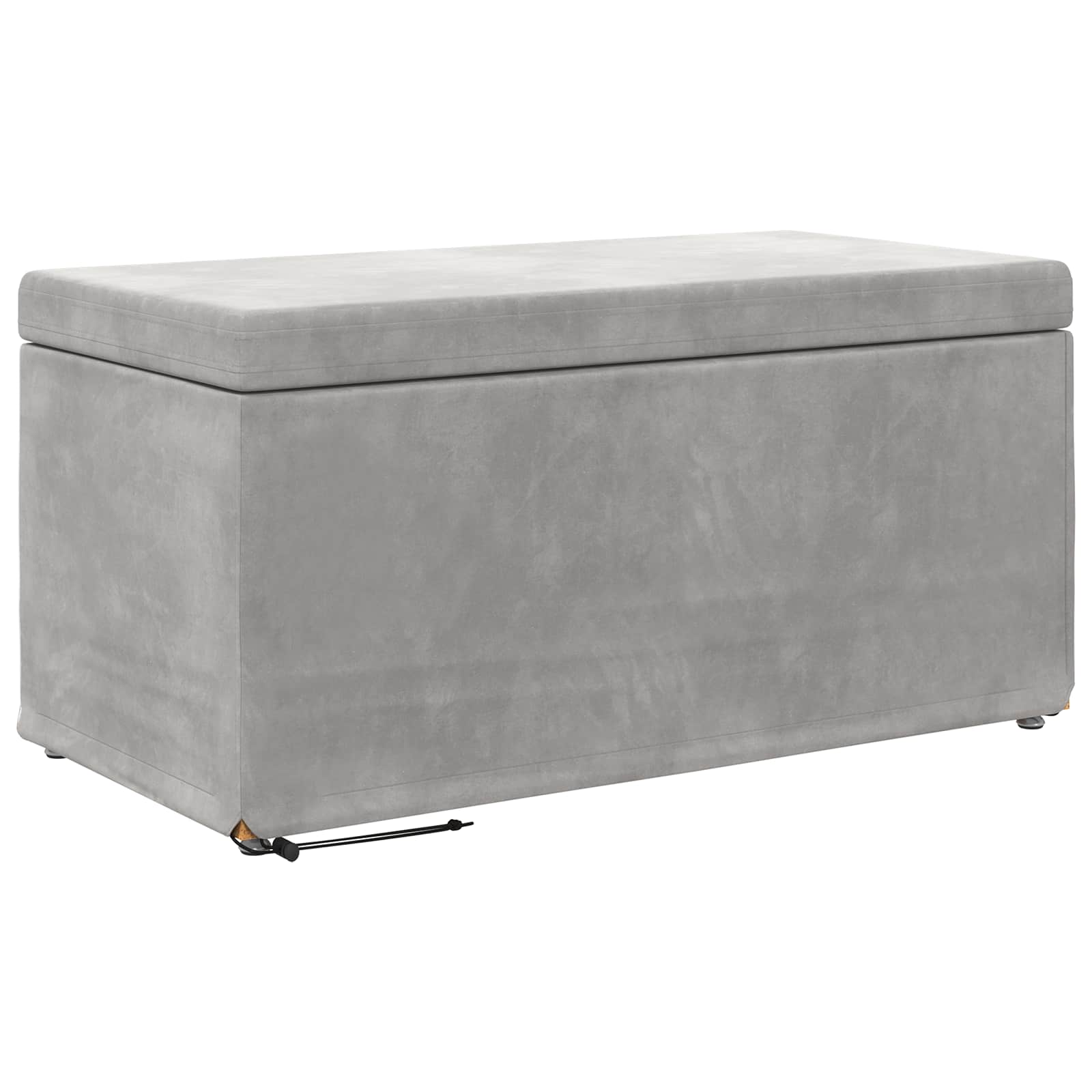 Pall Ljusgrå 81 x 41 x 40 cm Sammet och konstruerat trä