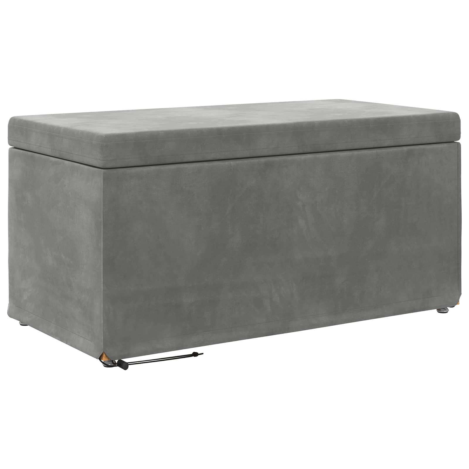 Pall Mörkgrå 81 x 41 x 40 cm Sammet och konstruerat trä