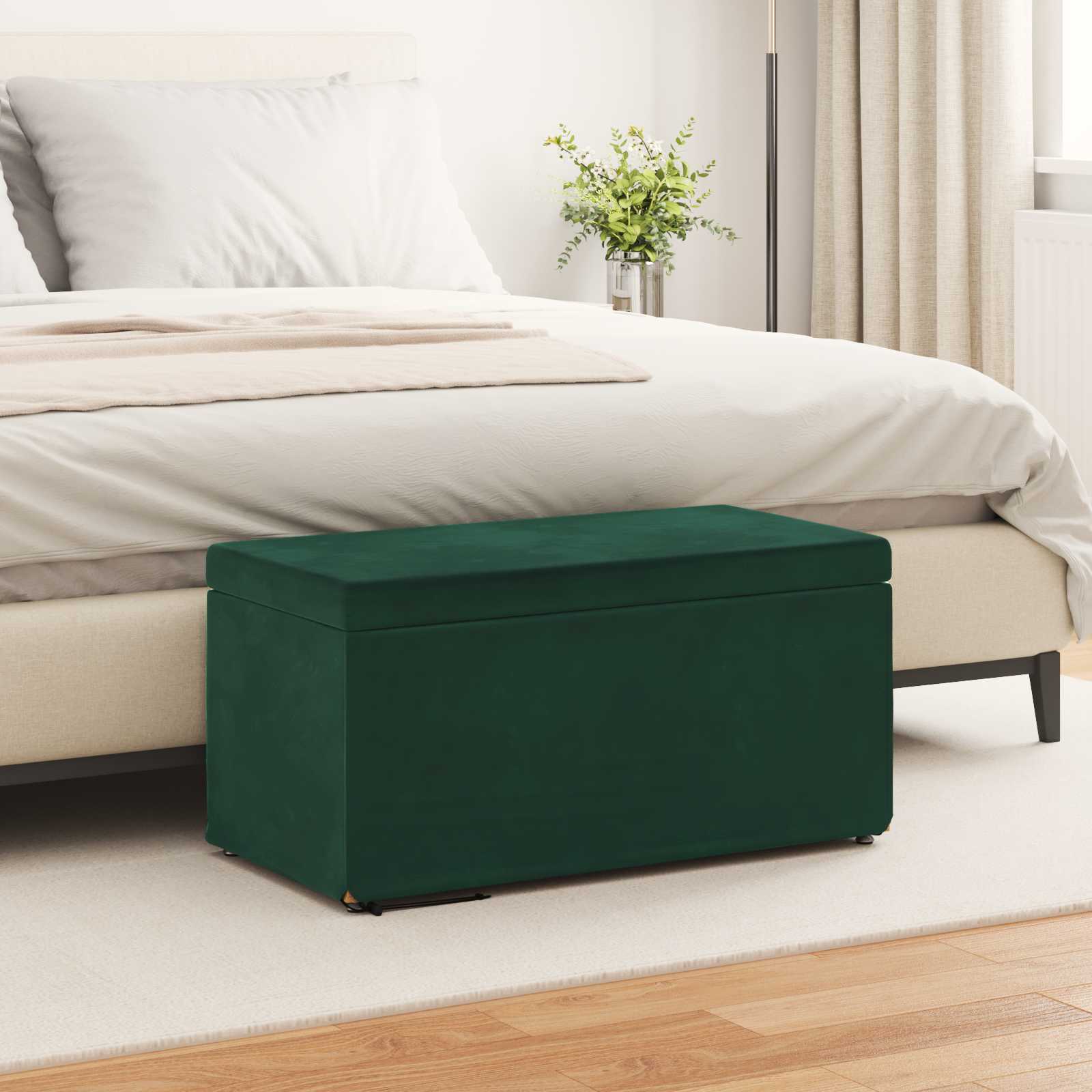 Pall Mörkgrön 81 x 41 x 40 cm Sammet och konstruerat trä