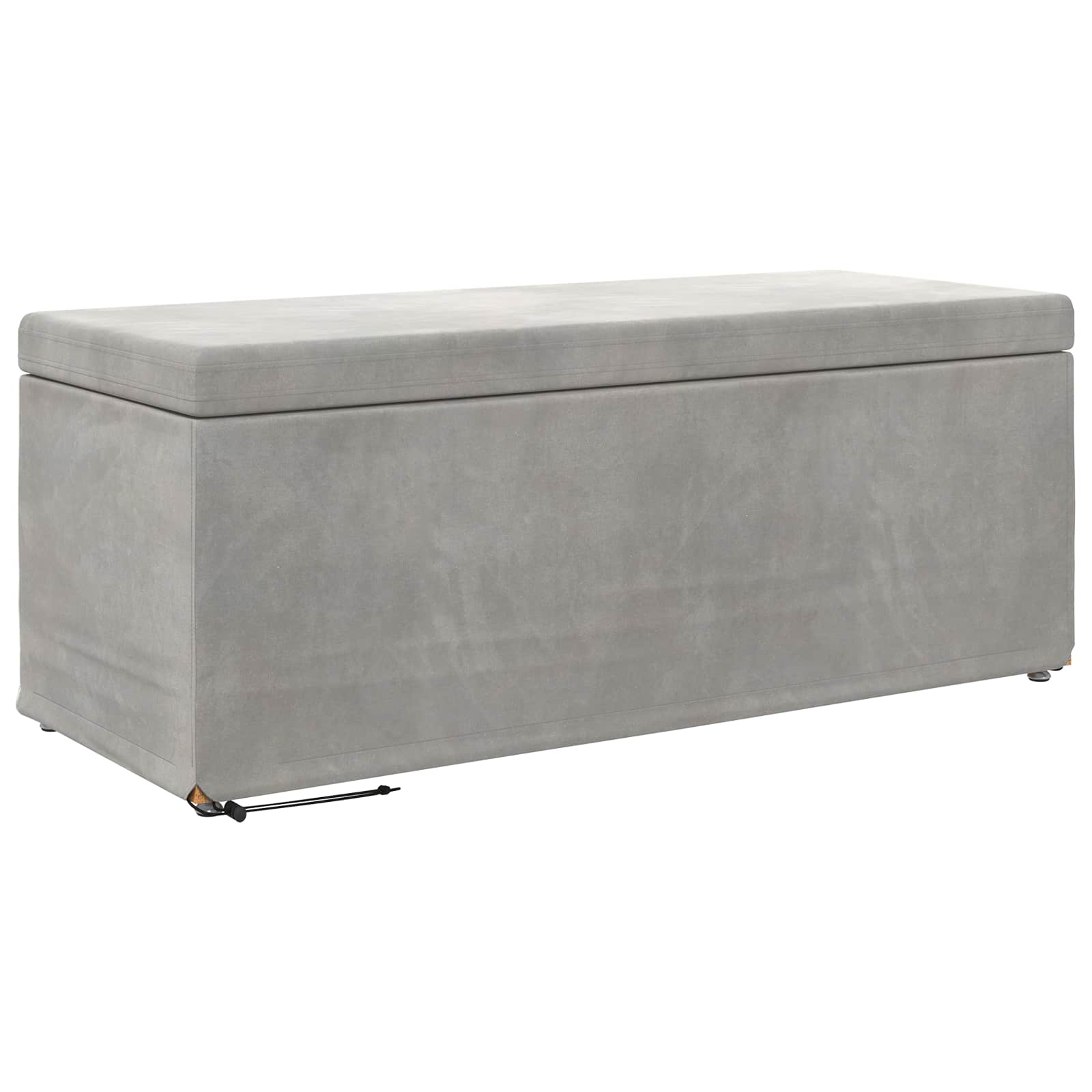 Pall Ljusgrå 101 x 41 x 40 cm Sammet och konstruerat trä