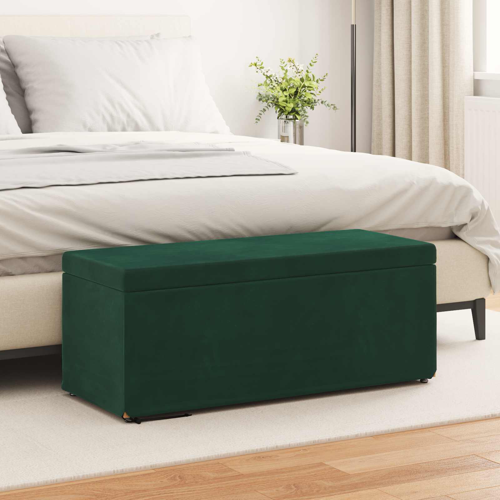 Pall Mörkgrön 101 x 41 x 40 cm Sammet och konstruerat trä