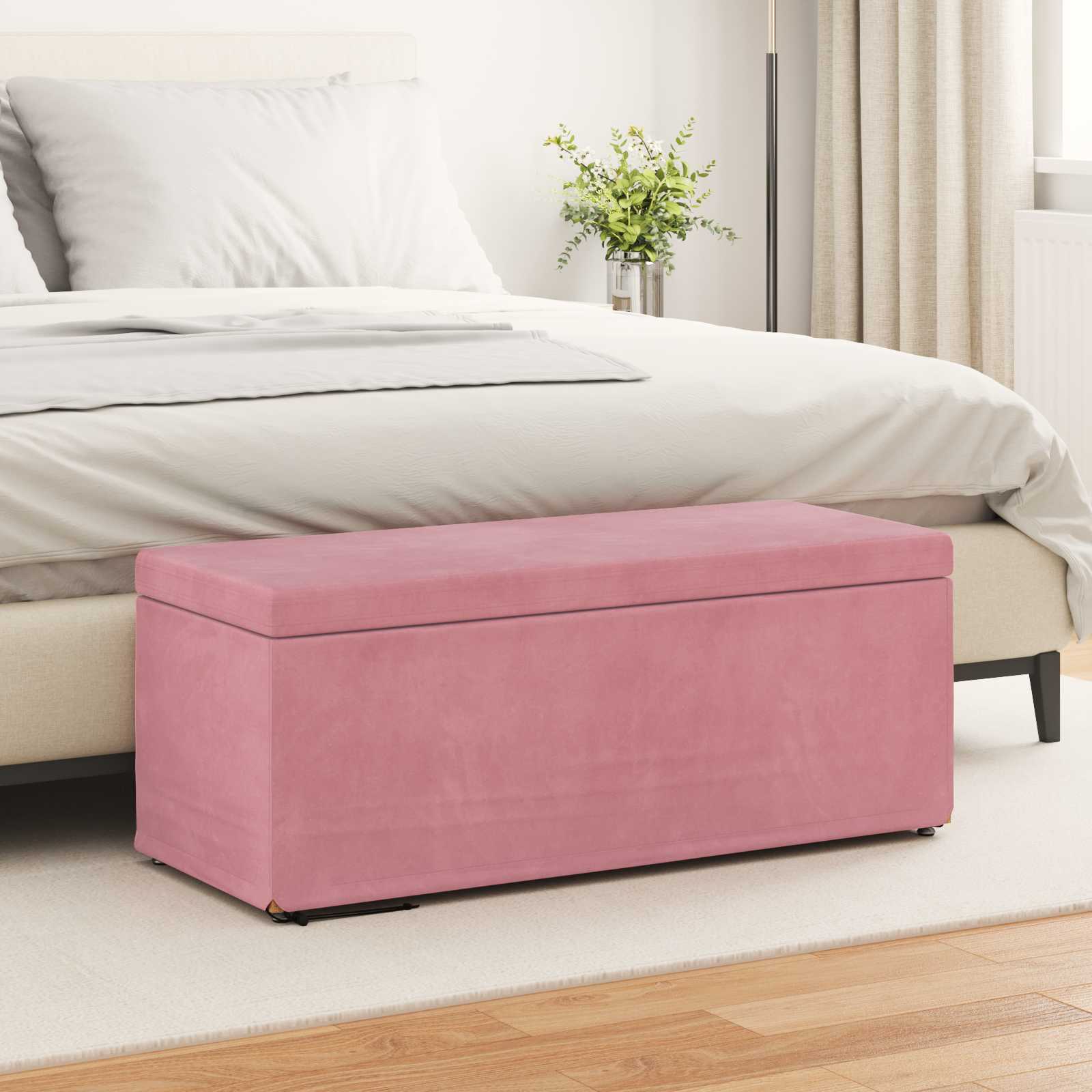 Pall Rosa 101 x 41 x 40 cm Sammet och konstruerat trä