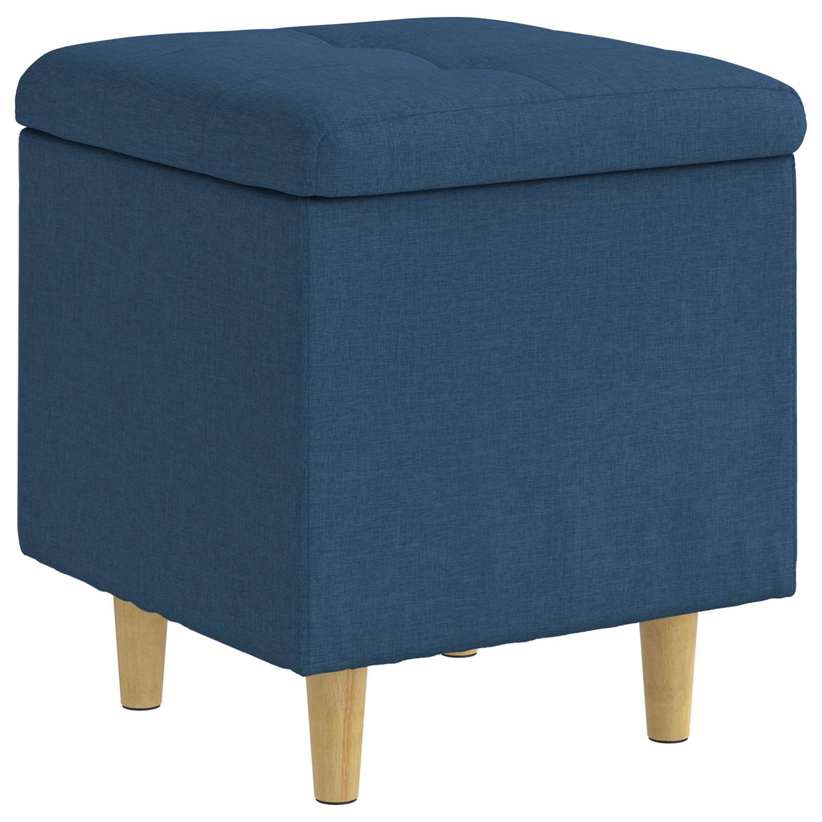 Ottoman med förvaring Blå 40 x 40 x 45 cm tyg