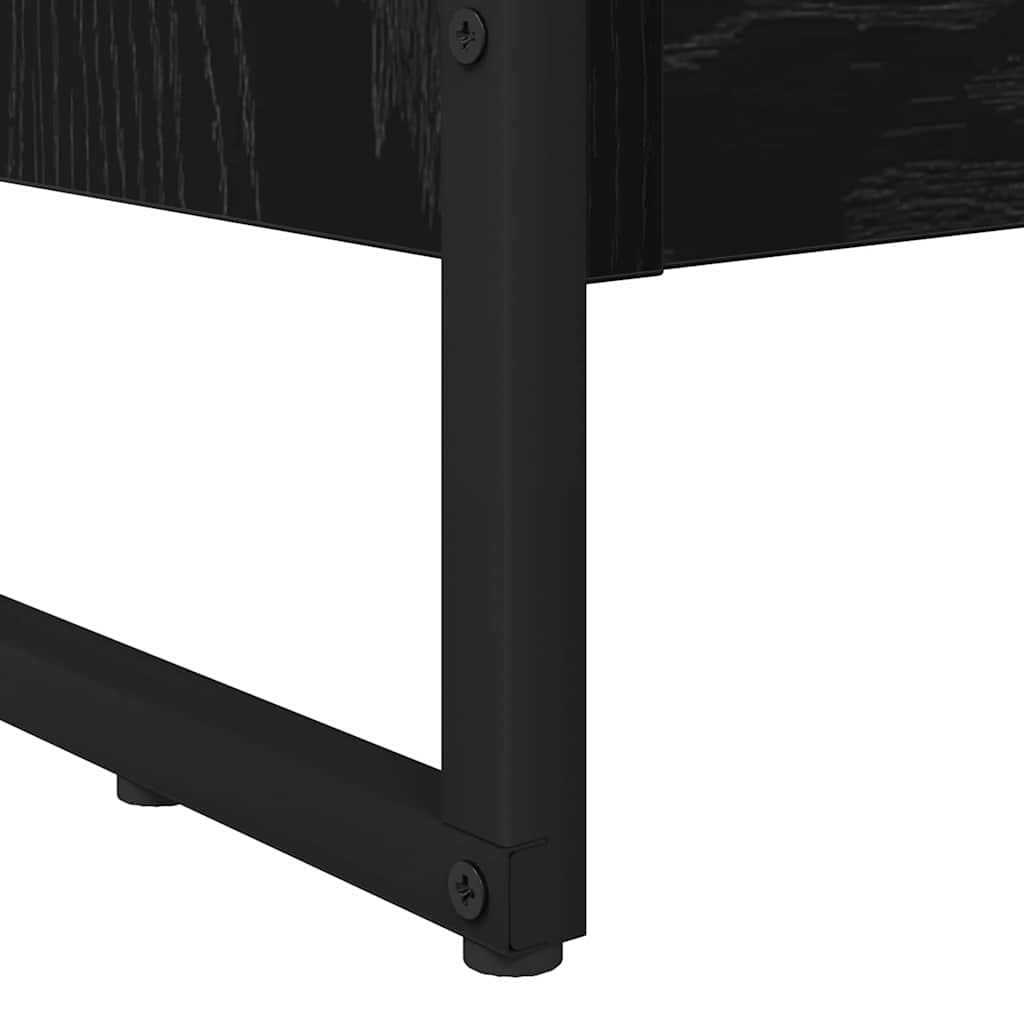 Bokskåp Svart Ek 80 x 30 x 155 cm Konstruerat trä