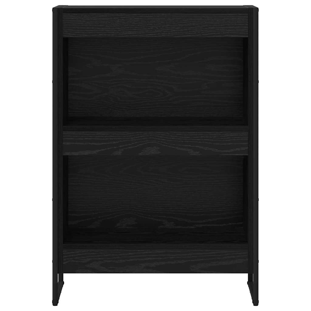 Bokskåp Svart Ek 80 x 30 x 155 cm Konstruerat trä