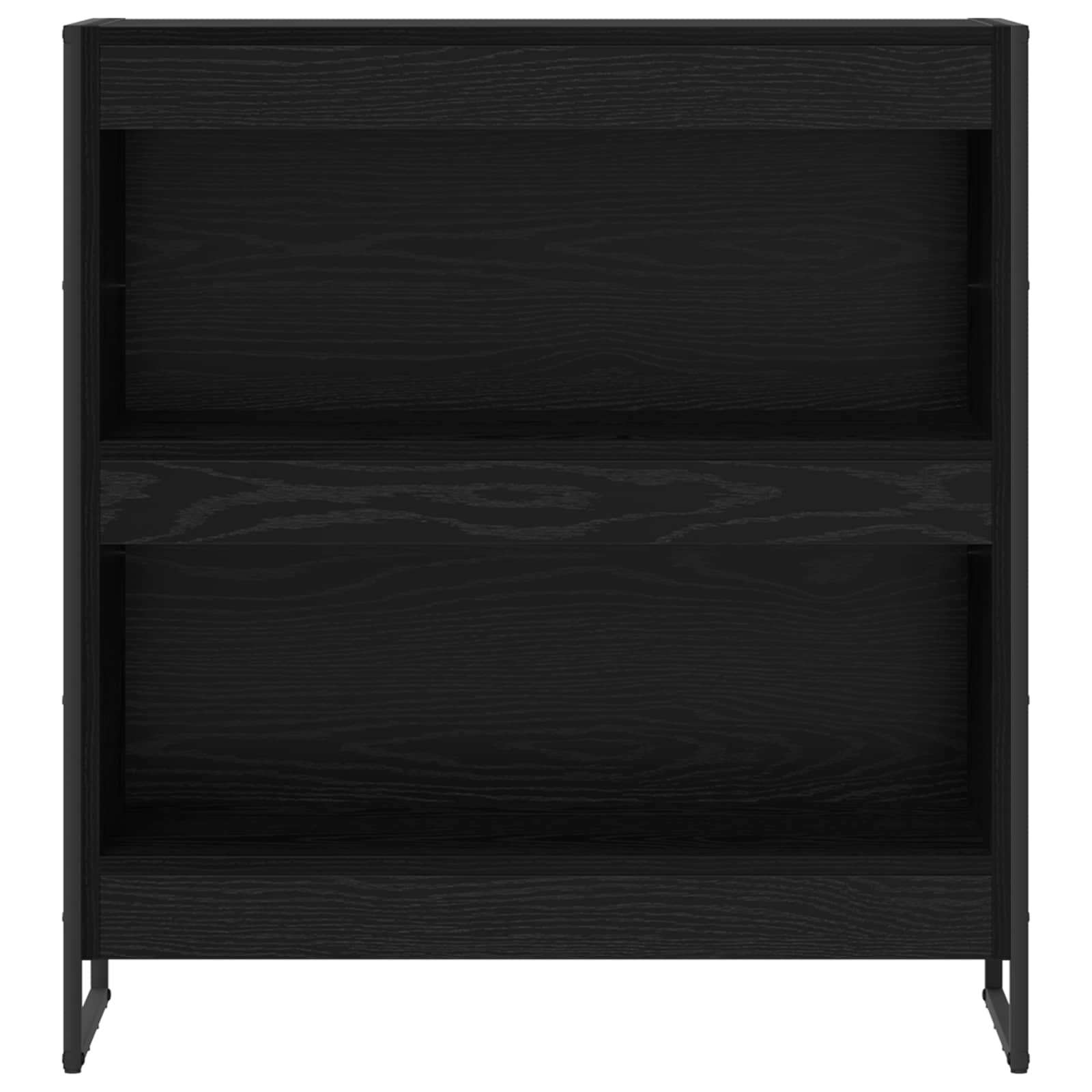 Bokskåp Svart Ek 80 x 30 x 155 cm Konstruerat trä