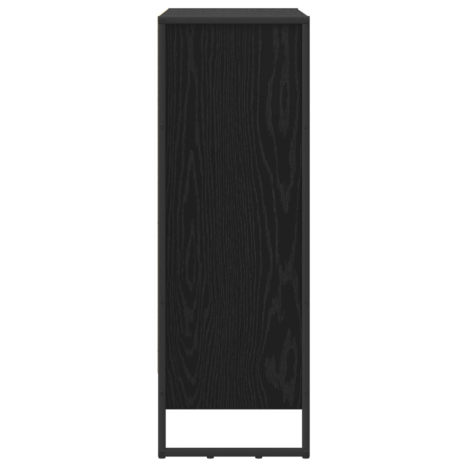 Bokskåp Svart Ek 80 x 30 x 155 cm Konstruerat trä