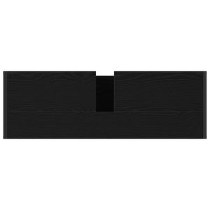 Badrumsskåp med dörr Svart Ek 90 x 30 x 60 cm Konstruerat trä