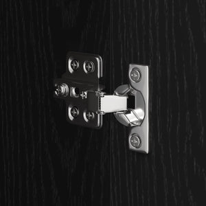 Badrumsskåp med låda Svart Ek 40 x 30 x 180 cm Konstruerat trä