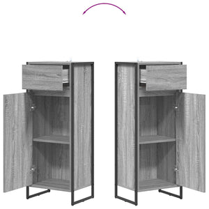 Badrumsskåp Grå Sonoma 40 x 30 x 100 cm Konstruerat trä