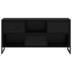 TV-skåp med låda Svart Ek 100 x 36 x 49,5 cm Konstruerat trä