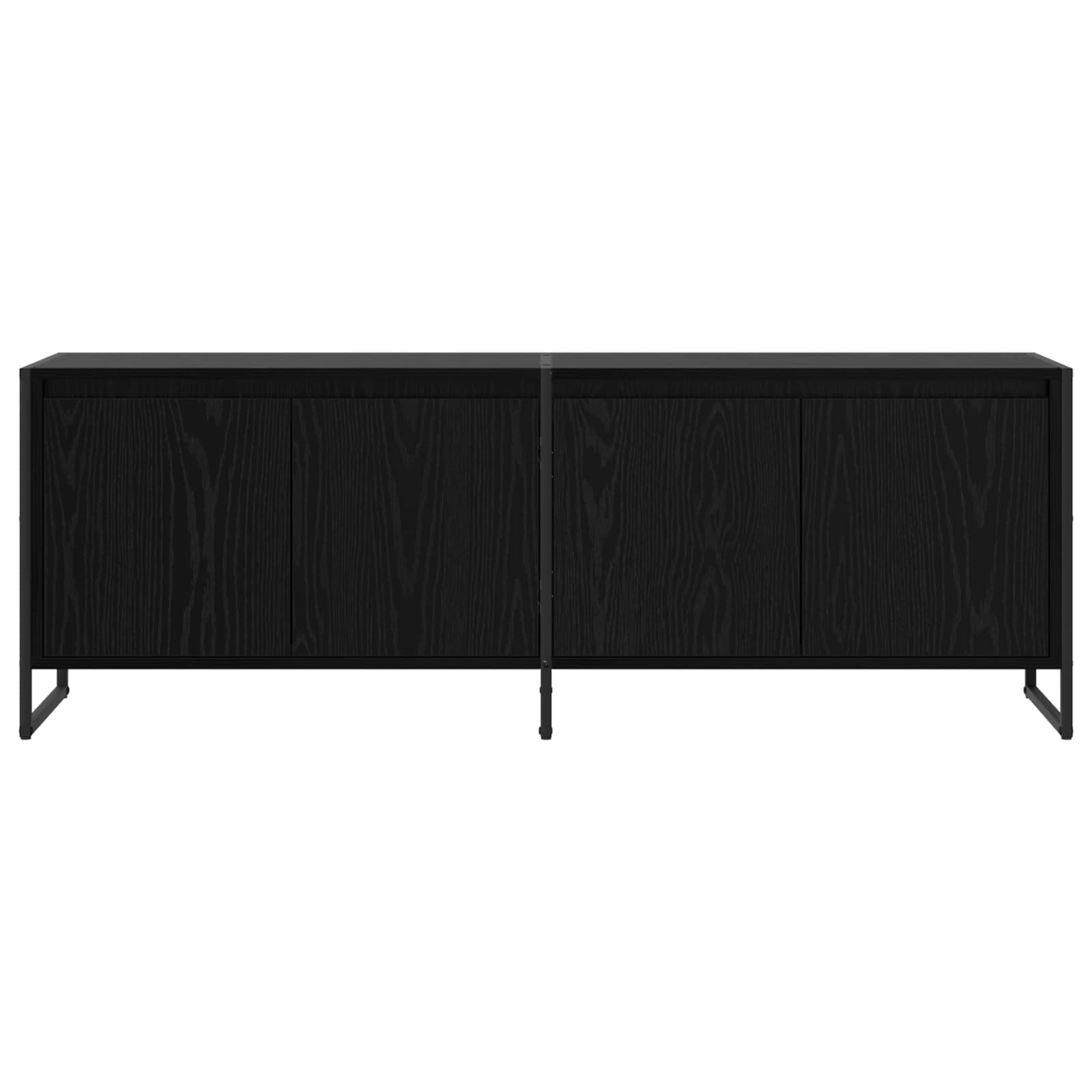 TV-skåp Svart Ek 140 x 36 x 49,5 cm Konstruerat trä