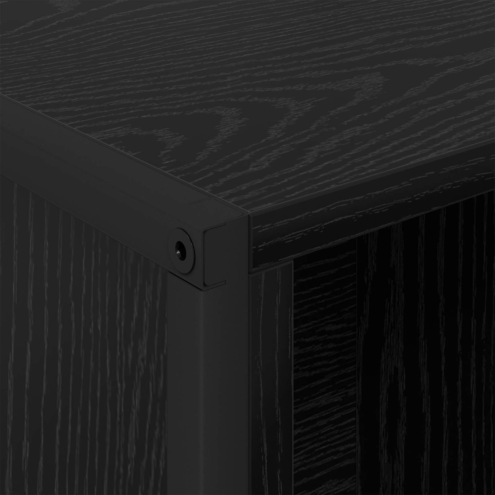 Bokskåp Svart Ek 99.5 x 30 x 108.5 cm Konstruerat trä