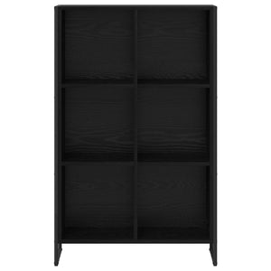 Bokskåp Svart Ek 99.5 x 30 x 108.5 cm Konstruerat trä