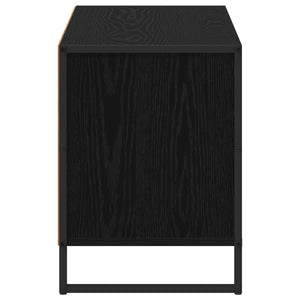 TV-skåp med låda Svart Ek 100 x 36 x 49,5 cm Konstruerat trä