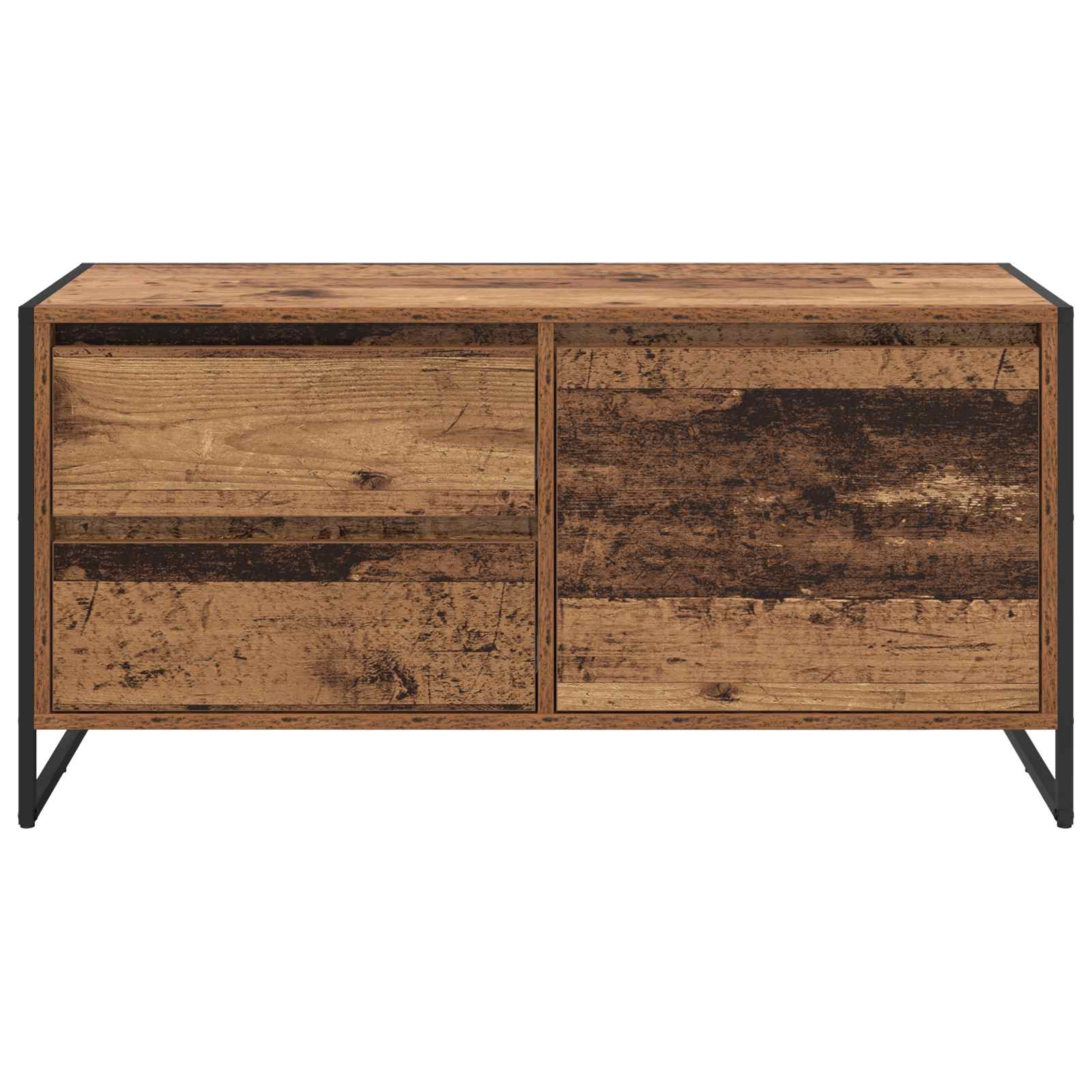 TV-skåp med låda Gammalt trä 100 x 36 x 49.5 cm Konstruerat trä