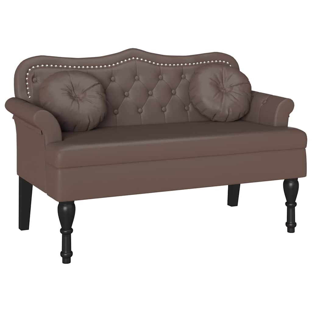 Chesterfield Bänk Brun 120,5 x 65 x 75 cm Konstläder