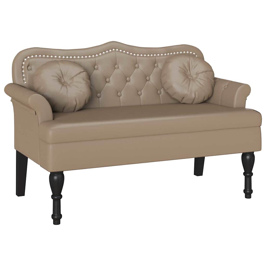 Chesterfield Bänk Cappuccino 120,5 x 65 x 75 cm Konstläder