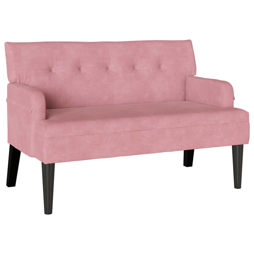 Chesterfield Bänk Rosa 112 x 65,5 x 75 cm Sammet