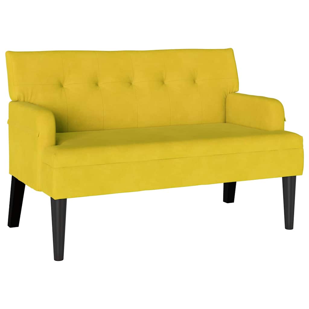 Chesterfield Bänk Gul 112 x 65,5 x 75 cm Sammet