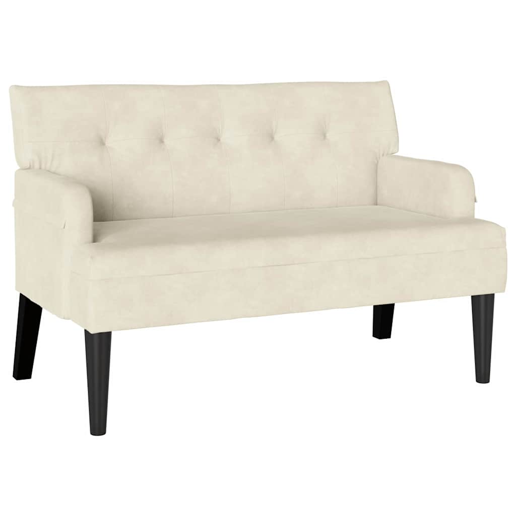 Chesterfield Bänk Kräm 112 x 65,5 x 75 cm Sammet
