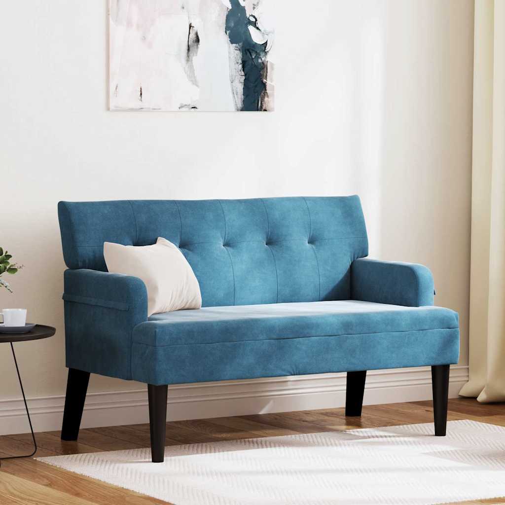 Chesterfield Bänk Blå 112 x 65,5 x 75 cm Sammet