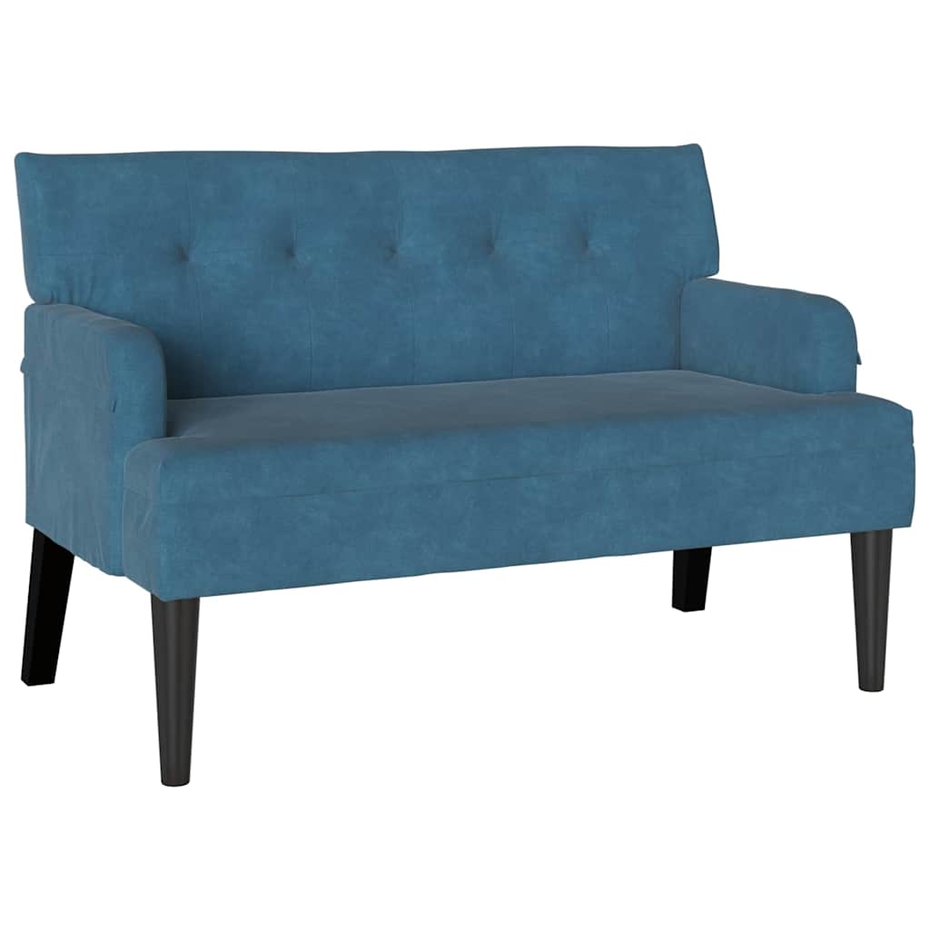 Chesterfield Bänk Blå 112 x 65,5 x 75 cm Sammet