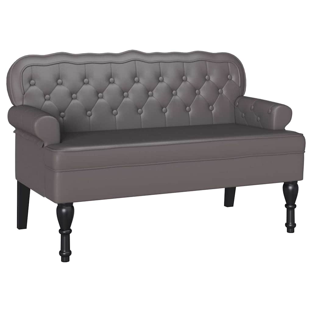 Chesterfield Bänk Grå 119,5 x 64,5 x 75 cm Konstläder
