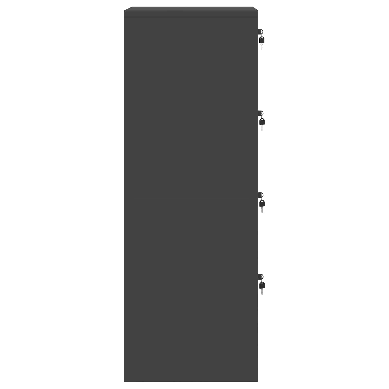 Arkivkåp med lås 2 pcs Svart 44 x 50 x 106.5 cm Kallvalsat Stål