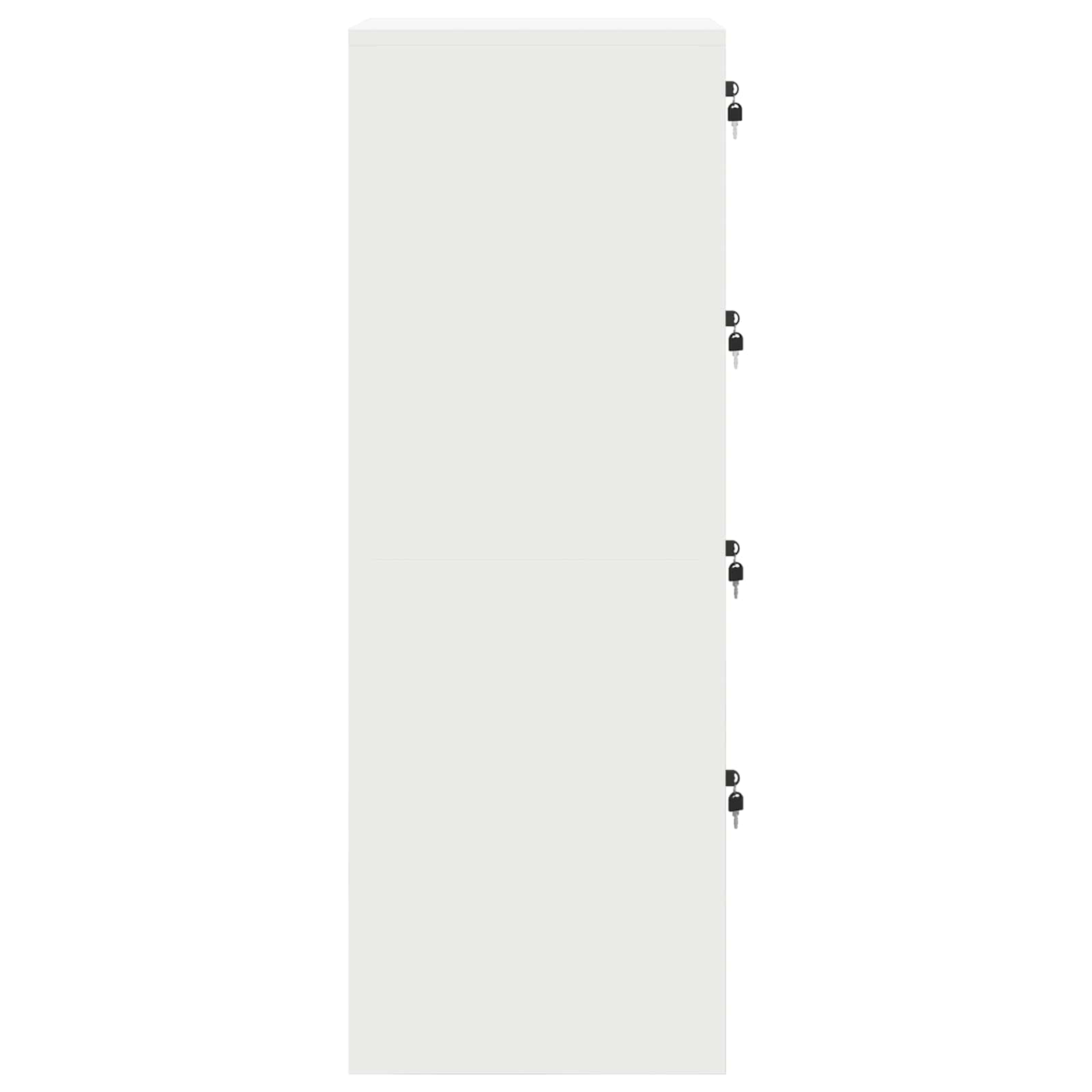 Arkivkåp med låda 2 pcs Vit 44 x 50 x 106.5 cm Kallvalsat Stål