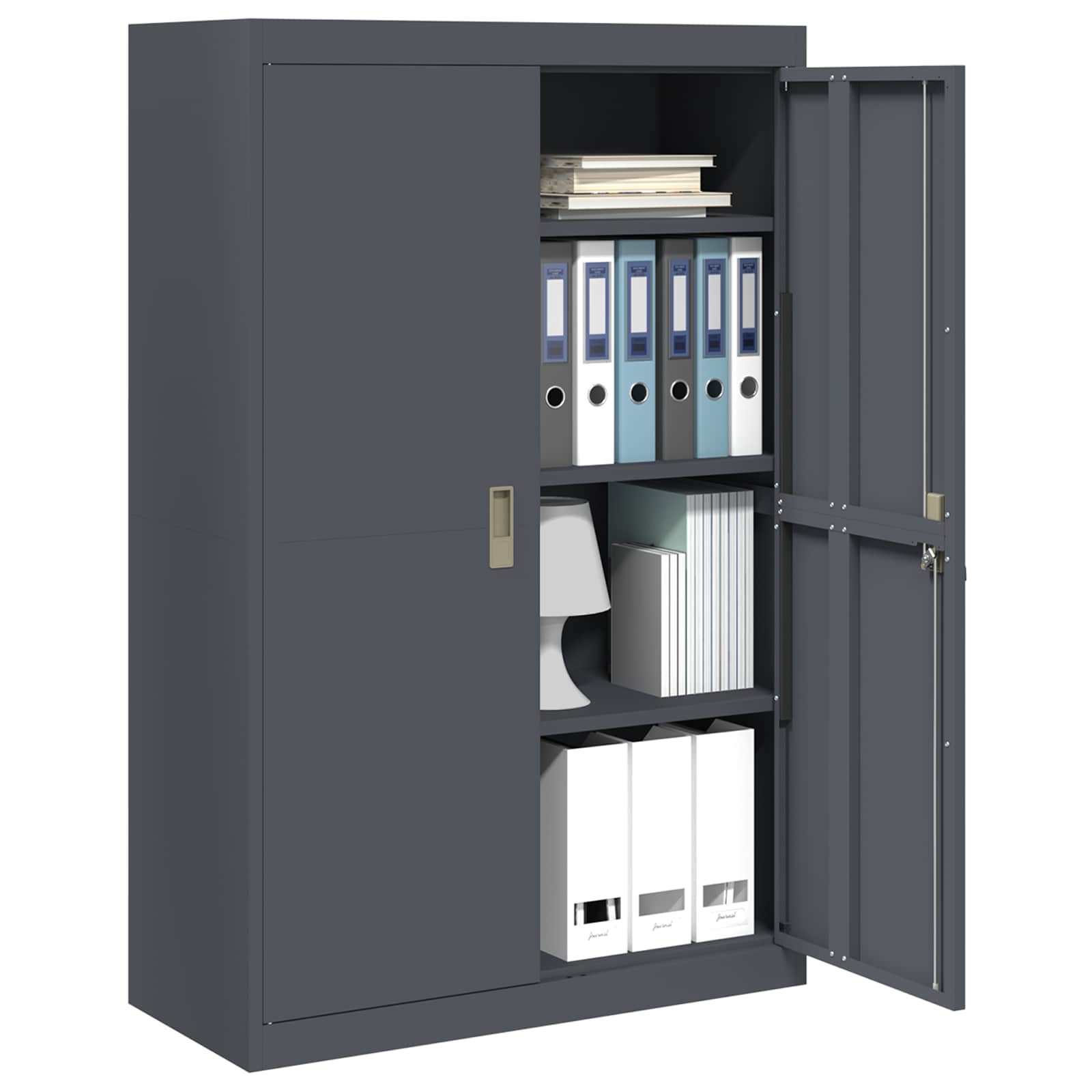 Förvaringsskåp 2 pcs Antracit 90 x 40 x 140 cm Kallvalsat Stål