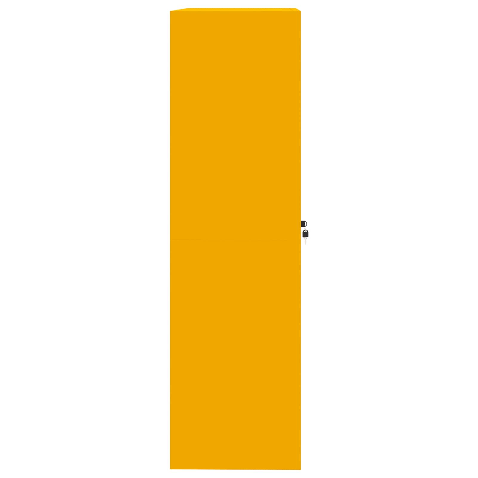 Förvaringsskåp 2 pcs Senapsgul 90 x 40 x 140 cm Kallvalsat Stål