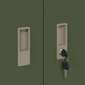 Förvaringsskåp 2 pcs Olivgrön 90 x 40 x 140 cm Kallvalsat Stål